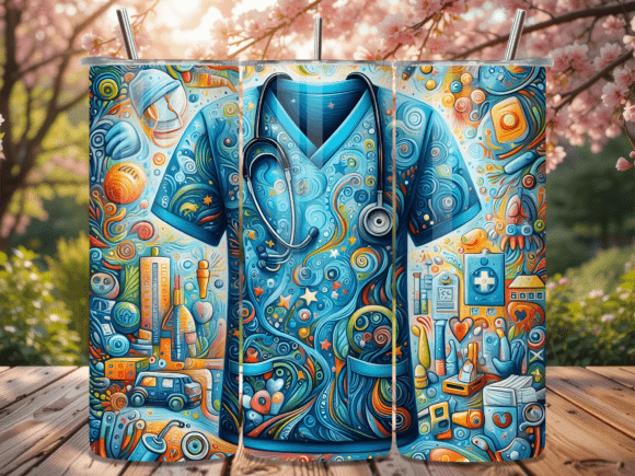 Aesthetic Medical Scrub Art Tumbler Wrap Review