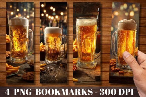 Amber Beer Mug Bookmark: Crafts & Branding