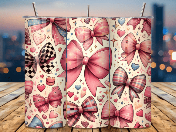 Coquette Ribbon Bow Valentine Tumbler Wr for Branding