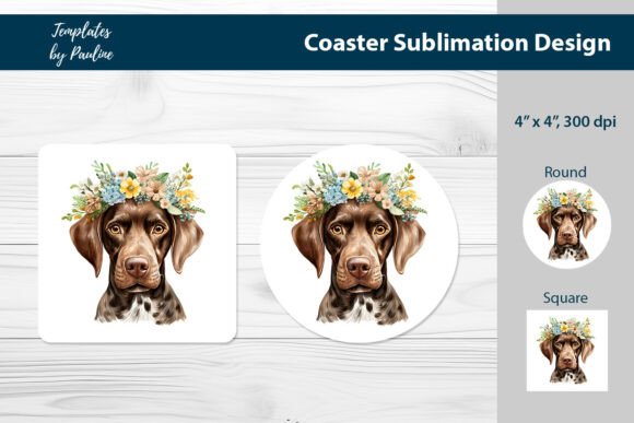 Deutsch Kurzhaar Coaster Sublimation Print Templates Review
