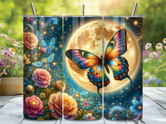 Floral Butterfly Moon Tumbler Wrap Review