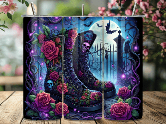 Gothic Boots Floral Rose Tumbler Wraps Review