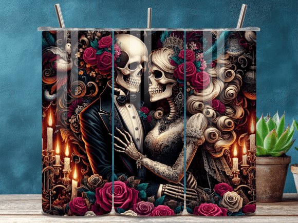 Gothic Skeleton Valentine Tumbler Wraps Review