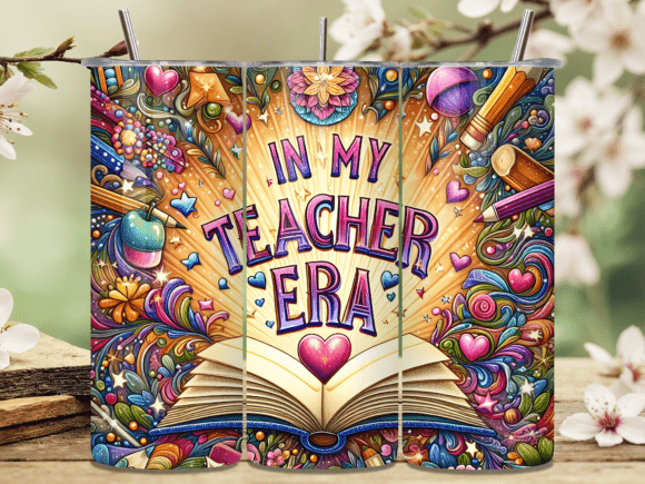 In My Teacher Era Retro Tumbler Wrap PNG Review