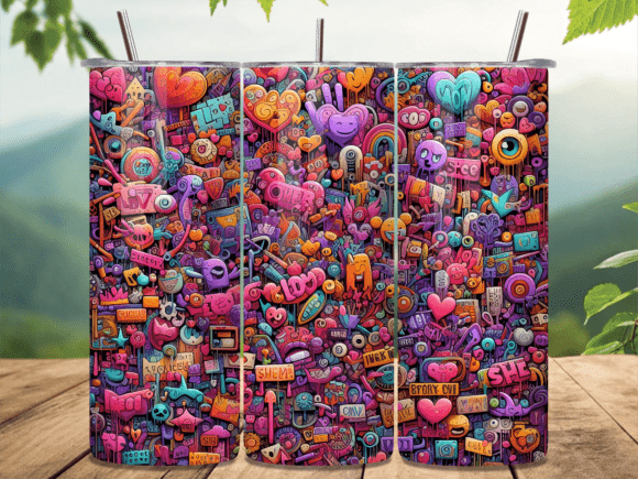 Inflated Heart Doodle Tumbler Wrap Review