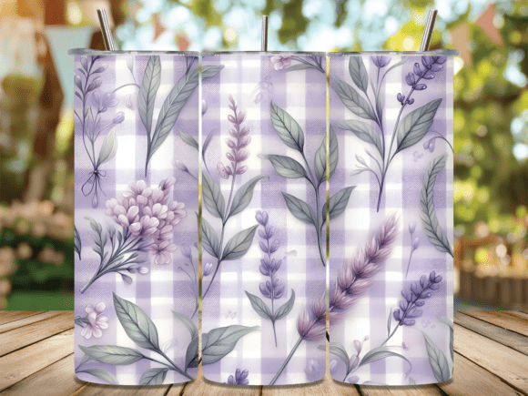 Lavender Plaid Floral Tumbler Wrap Review