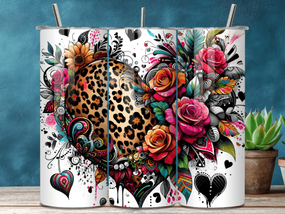 Leopard Floral Heart Valentine Tumbler Wraps Review