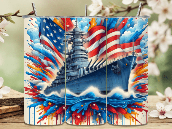 Patriotic Warship Flag Tumbler Wrap Review