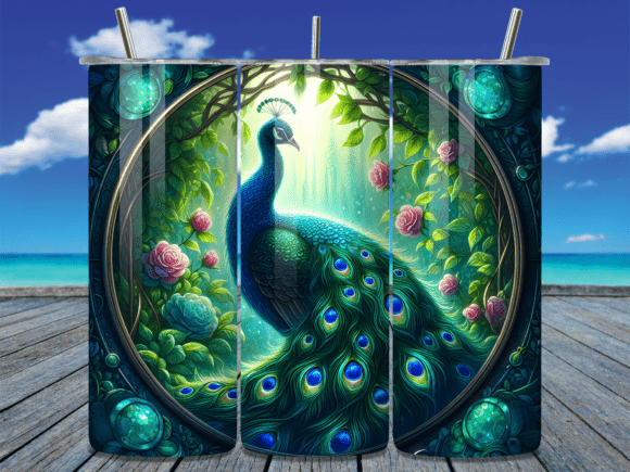 Peacock Floral Moon Night Tumbler Wraps Review