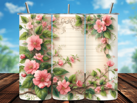 Pink Flower Vine Watercolor Tumbler Wrap Review