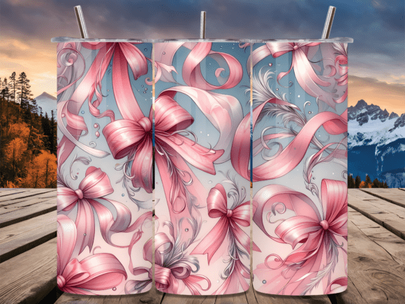 Pink Ribbon Bow Pattern Tumbler Wrap Review