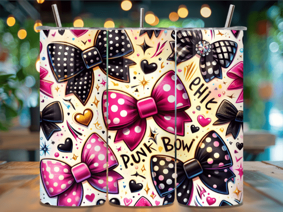 Polka Dot Punk Bow Valentine Tumbler Wraps Review