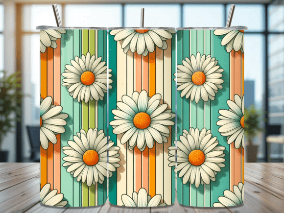 Retro Daisy Stripe Tumbler Wrap Review