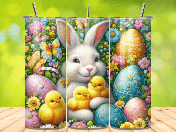 Review: Easter Bunny Chicks Tumbler Wrap Design