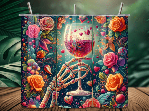 Review: Skeleton Hand Wine Valentine Tumbler Wra Design