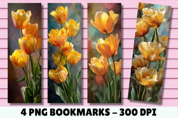 Review: Yellow Tulip Garden Floral Bookmark PNG
