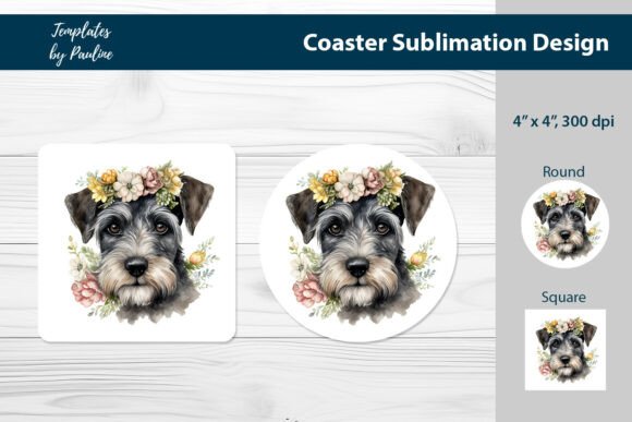 Reviewing the Schnauzer Car Coaster Sublimation Design