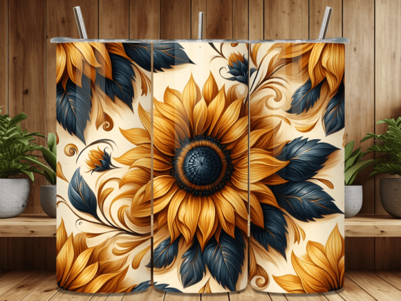 Sunflower Floral Damask Tumbler Wrap Review