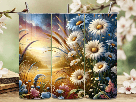 Sunrise White Daisy Garden Tumbler Wrap Review