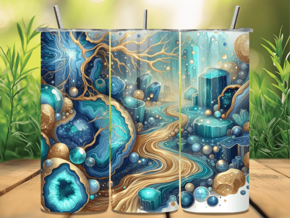 Teal Agate Crystal Geode Tumbler Wrap Review