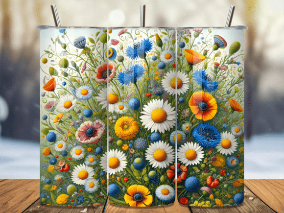 Vibrant Spring Daisy Garden Tumbler Wrap Review
